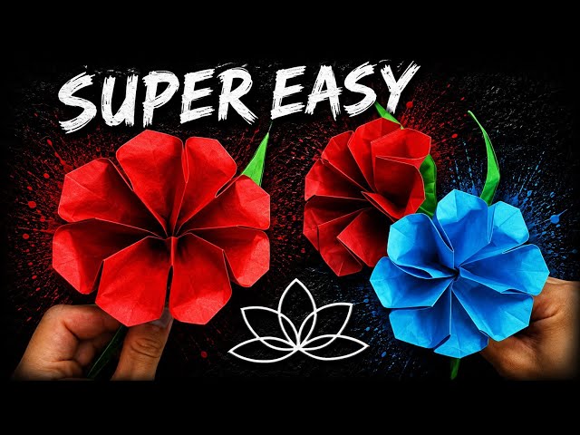How to make a Paper Flower (No Glue!) | FULL Tutorial