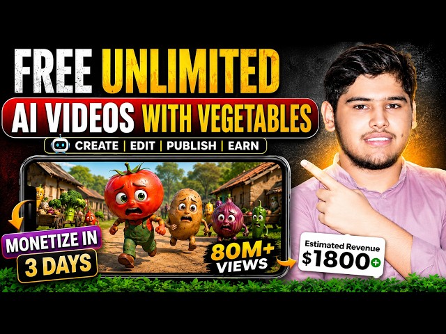 🔥 Free AI Vegetable Story Videos Kaise Banaye? 🤖 No Watermark 💯 Unlimited AI Videos FREE 2026