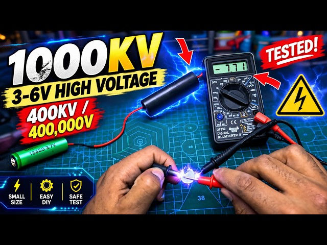 1000KV High Voltage Generator! ⚡ 3–6V to 400KV Boost Converter Tested