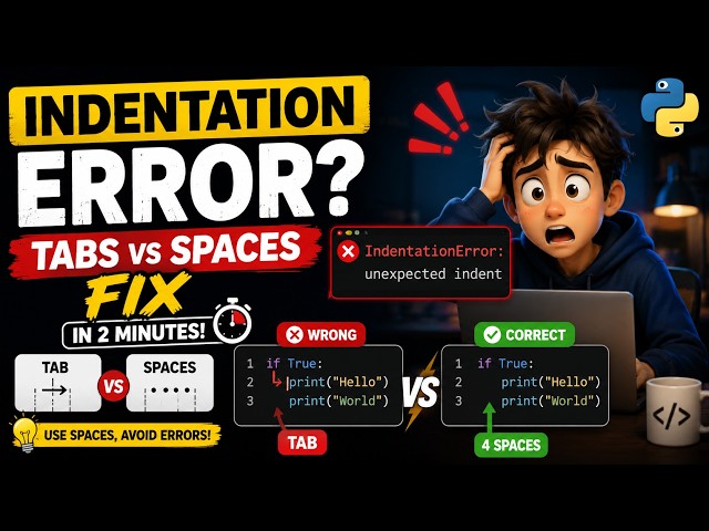 Python IndentationError Solution | Fix "unexpected indent" Instantly! 🚀