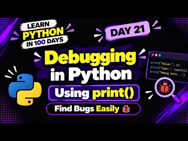 Debugging in Python Using print() | Find Bugs Easily 🐛
