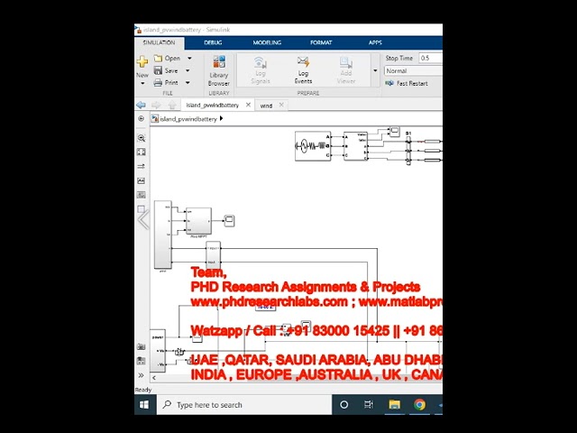 PV, wind and BESS in island and grid connected- Matlab Simulink TUTORIAL