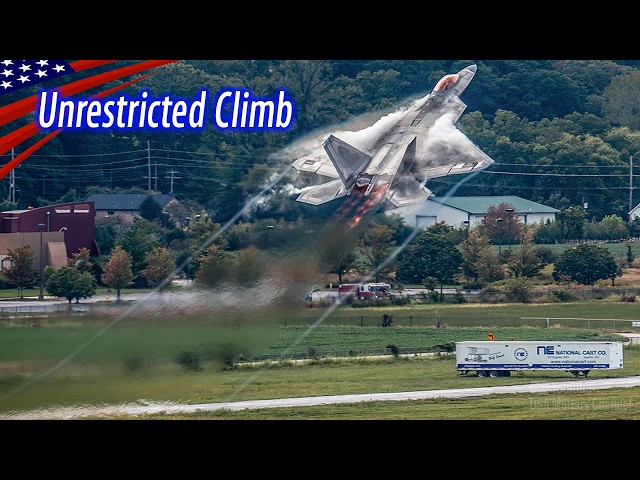 The Most Powerful Takeoffs: F-15s, F-16s & F-22s Unrestricted Climbs