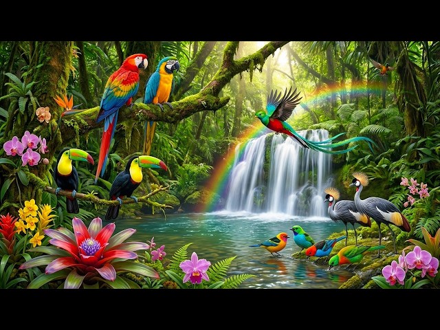 Experience the breathtaking beauty of Amazon Jungle Birds | Untamed Nature 🦜🦩🦚🌊🌈