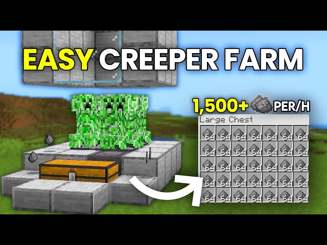 EASIEST CREEPER FARM in Minecraft Bedrock 26.5+ !