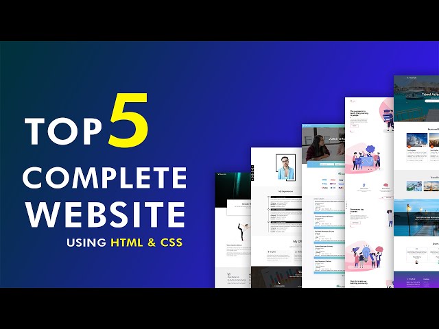 Top 5 Complete Website Design Tutorials Using HTML And CSS 2020