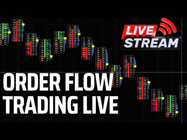 NQ & GC - 24/7 LIVE STREAM - FOOTPRINT & ORDER FLOW  with CUMULATIVE DELTA DIVERGENCE. NASDAQ & GOLD