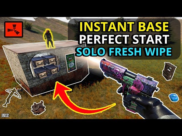 Instant LUCKY Rust FREE BASE Gives Me The PERFECT SOLO START To FRESH WIPE! - RUST SOLO