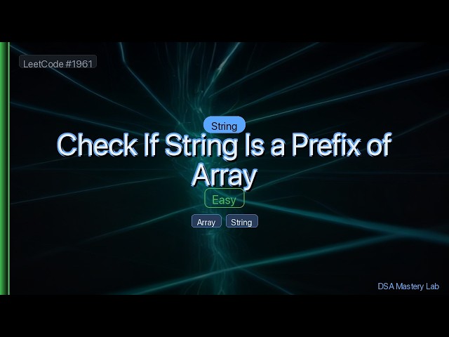LeetCode 1961: Check If String Is a Prefix of Array — The String Trick (C#)