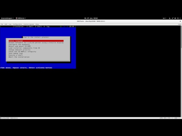 Installing Debian on a Sunfire V100 UltraSPARC server via 9600 baud serial connection