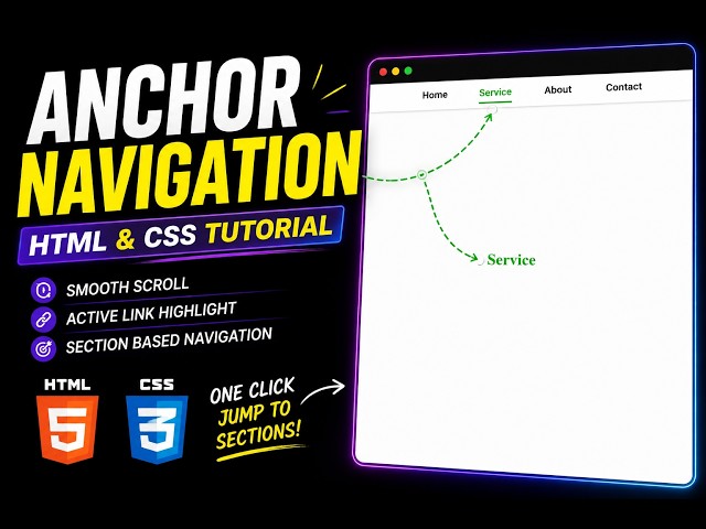 Smooth Scroll Navigation in HTML & CSS | Full Tutorial