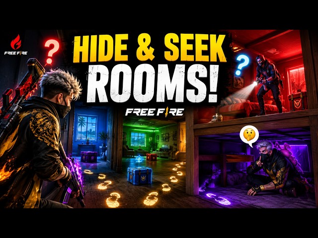 🔥 FREE FIRE HIDE & SEEK ROOMS 😱 | Most Funny Custom Room Challenge! 😂