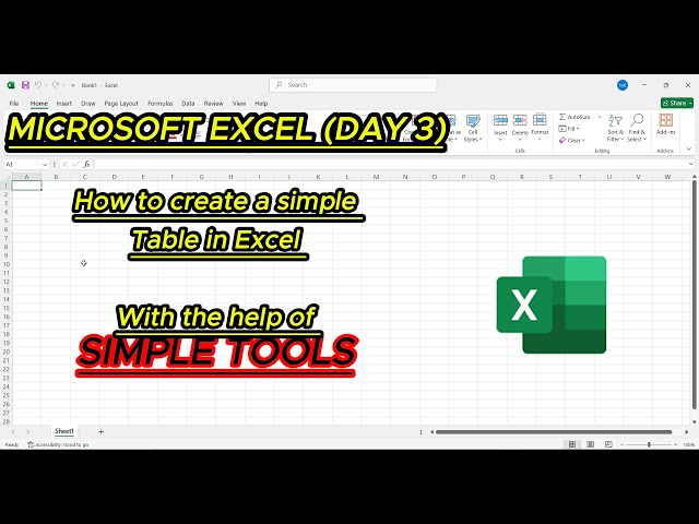 Excel Tutorial Day 3 | Simple Table Creation Step-by-Step