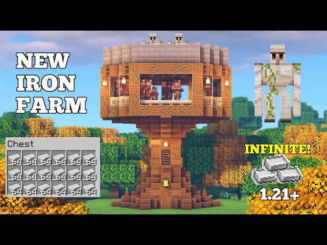 Minecraft | The BEST DESIGN to build your IRON FARM  (Bedrock - Java) TUTORIAL
