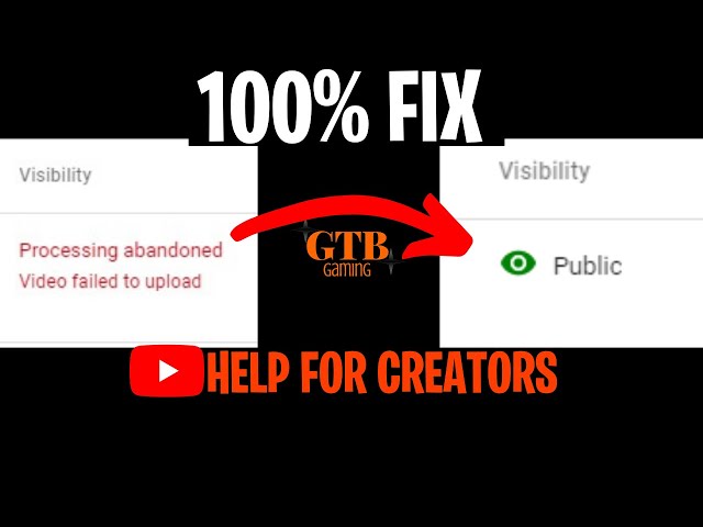 How To Fix: "Processing Abandoned, Upload Failed" (Check Description)