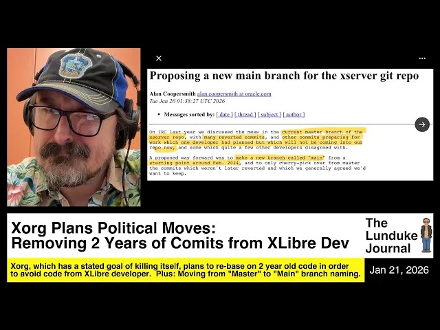 Xorg Plans Political Moves: Removing 2 Years of Commits from XLibre Dev
