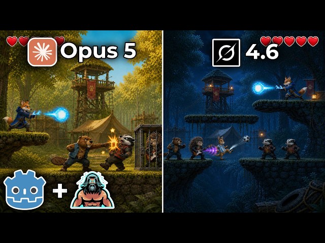 Claude Opus 5 vs Grok 4.6 Create an INCREDIBLE Godot Game With God Mode