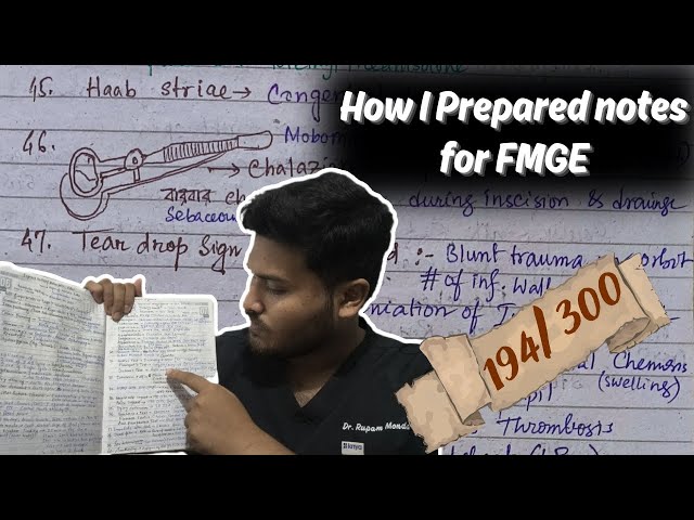 How I Make my NOTES to ace the FMGE 🧿