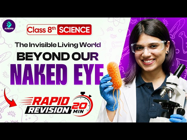 The Invisible Living World—Beyond Our Naked Eye🦠| Class 8 Science | Ch 2 | Rapid Revision | 20 Min