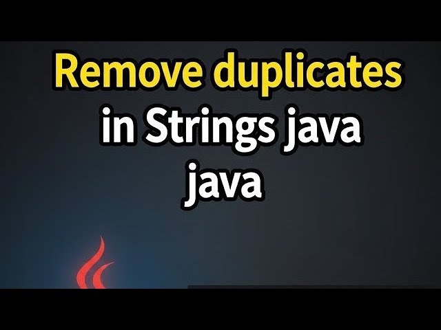 how to remove the duplicates in java by using collections #javaprogramming #removeduplicates