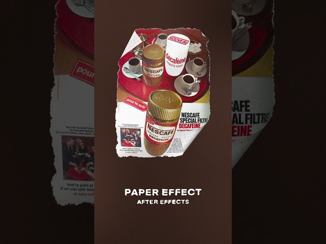 Paper Effect in After Effects Tutorial  #aftereffects #paper #tutorial #motiongraphics