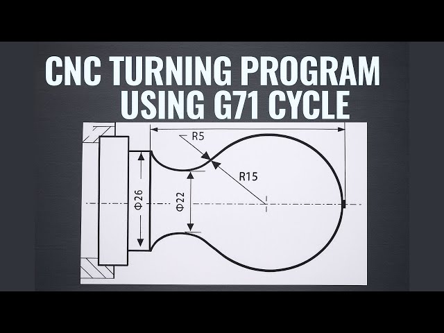 CNC Turning Program Using G71 Roughing Cycle | Fanuc Lathe Day 5 | Full G-Code Explained