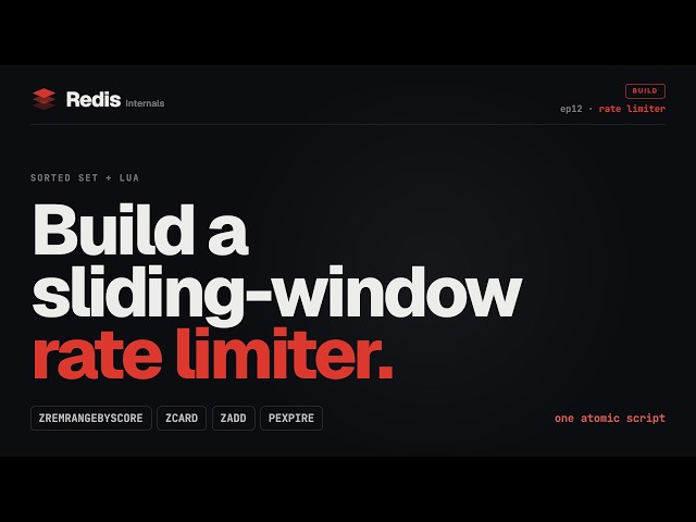 Build a Sliding Window Rate Limiter with Redis + Lua