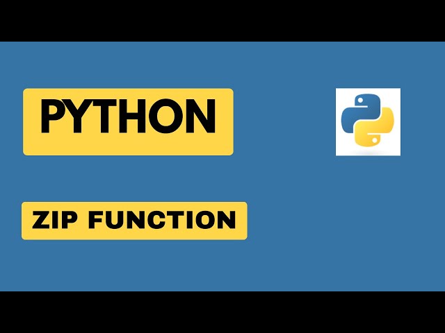 zip function in python