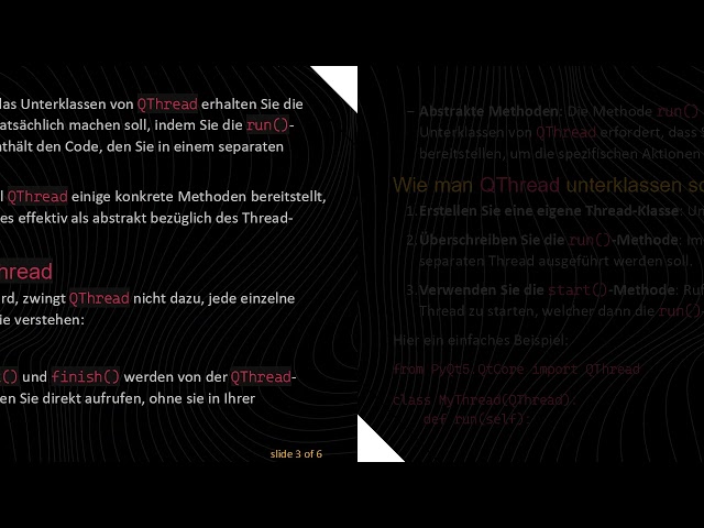 Verständnis von QThread in PyQt5: Ist es eine abstrakte Klasse?