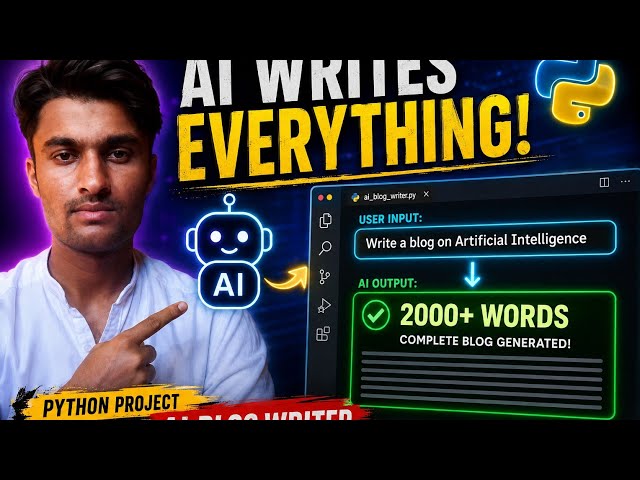 I Built a Blog Writer with Python 🤯 | AI Python Project for Beginners#python #programming #ai 