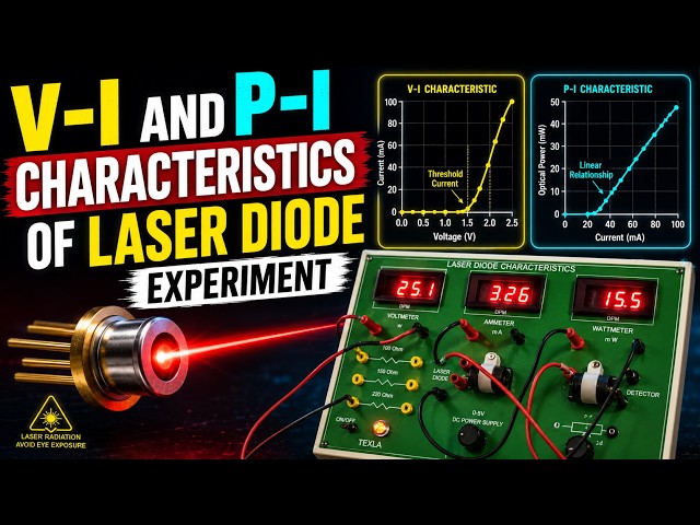 V-I and P-I Characteristics of LASER DIODE