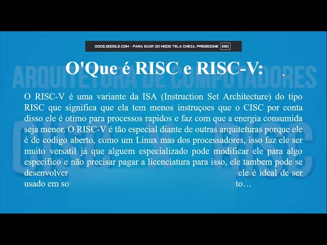 RISC-V - Registradores, Instruções e Assembly