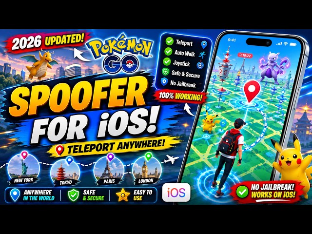 Pokemon GO Spoofing iOS & Android🔥NEW UPDATED Pokemon GO Spoofing 2026 with Joystick, Teleport & GPS