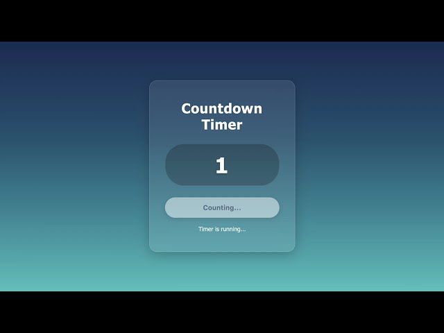 How To Create Countdown Timer With HTML, CSS & JavaScript