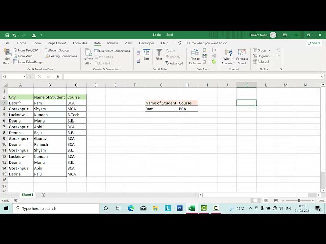 Use Advance filter option in Microsoft Excel@COMPUTEREXCELSOLUTION