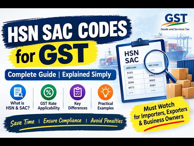 HSN & SAC Codes for GST Explained | HSN vs SAC Code | Complete Guide