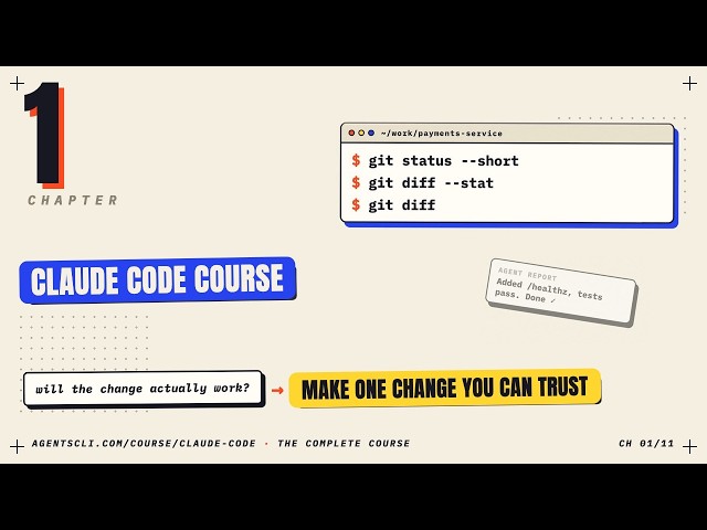 Claude Code Course, Ch. 1: Make One Change You Can Trust