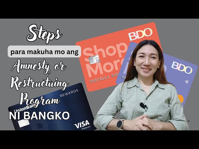 STEPS PARA MAKUHA ANG AMNESTY OR RESTRUCTURING PROGRAM NI BANGKO #CriselleMorales