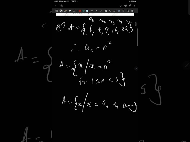Sets builder notation 