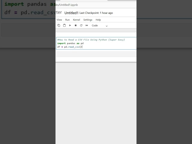 How to Read a CSV File Using Python Super Easy #shorts #shortsvideo