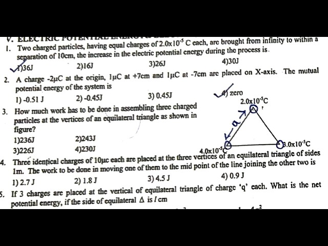 Electrostatics-IIT jee Physics-basics -Electric potential energy-21st sept 2026