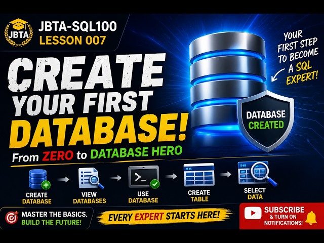 Understand what is Database and Create your First Database  | Lesson 7  | SQL Mastery