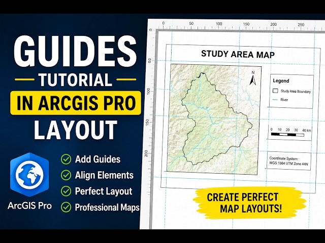 How to Use Guides in ArcGIS Pro Layout | Create Perfect Map Layouts & Align Elements