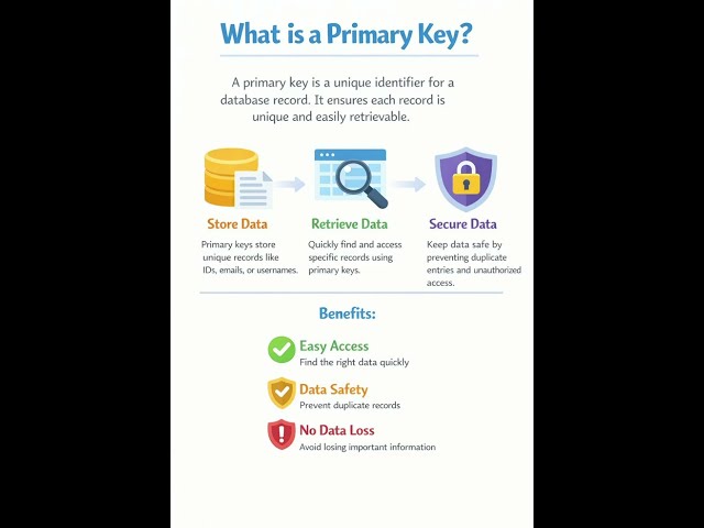 Primary Key – Database Basics #shorts