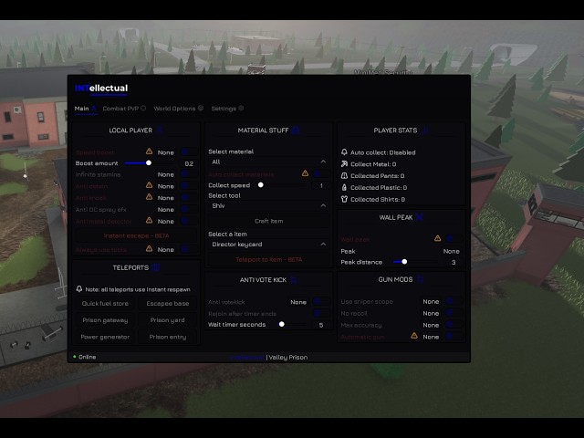 Valley Prison Script (Teleports , material dupe, instant escape,  Silent aim & MORE!!!) LINK IN BIO