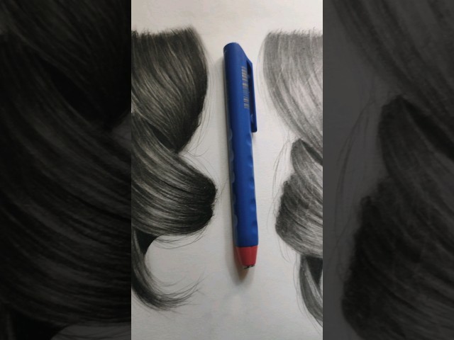 this is how you draw realistic hair with graphite in easy steps💇‍♀️✨...#art #shorts #drawing #viral