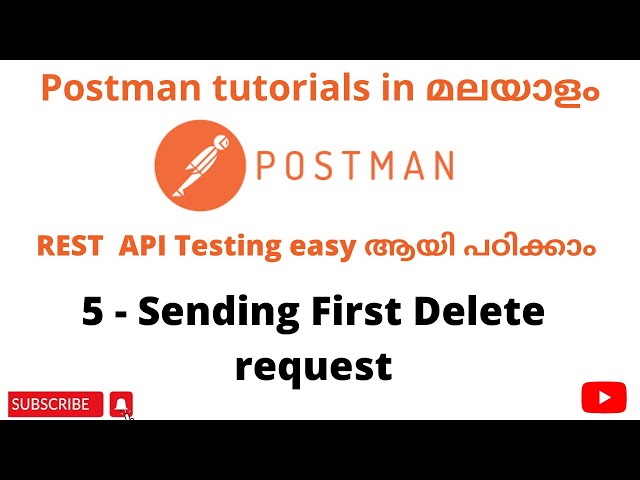 How to Send first DELETE request| Become an expert in Postman| Postman API Testing| Malayalam