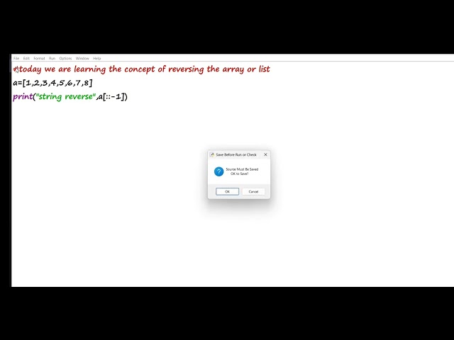 This video explains the concept of array reverse and reversing the array.