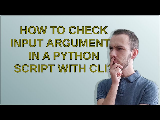 How to check input arguments in a python script with CLI?