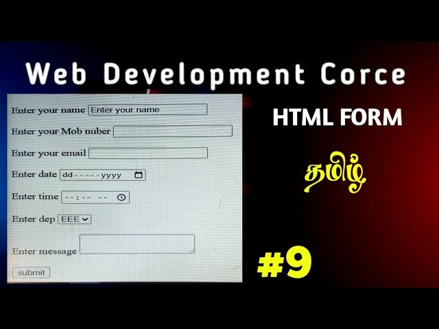 Mastering HTML Basics and Beyond | Your Ultimate Guide to Begin Web Development 💻 in Tamil  -9-